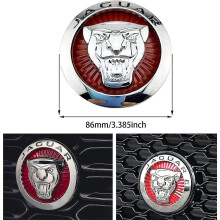 Emblema della griglia centrale anteriore Jaguar XF rosso da 3,38"