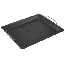 Ruostumattomasta teräksestä valmistettu tarttumaton pannu sopii grillaukseen