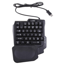 USB-langallinen yhden käden pelinäppäimistö RGB-taustavalaistu valoisa näppäimistö