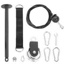 Kit per l'allenamento della forza fai da te con sistema di carrucole di sollevamento e perno di carico per palestra