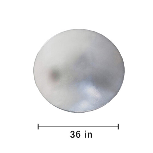 Tapis isolant rond argenté pour four d'extérieur, 36 pouces