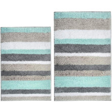 Juego de alfombrillas de baño de una pieza, alfombrilla de ducha antideslizante súper absorbente lavable a máquina