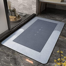 Alfombrilla de baño antideslizante, alfombrilla superabsorbente, absorbente de secado rápido, alfombrilla lavable