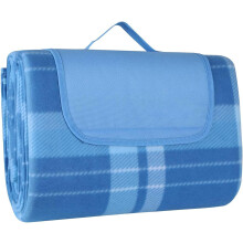 Manta de picnic de 200 x 300 cm, impermeable, plegable, de tres capas y con asa, para playa, camping y viajes.