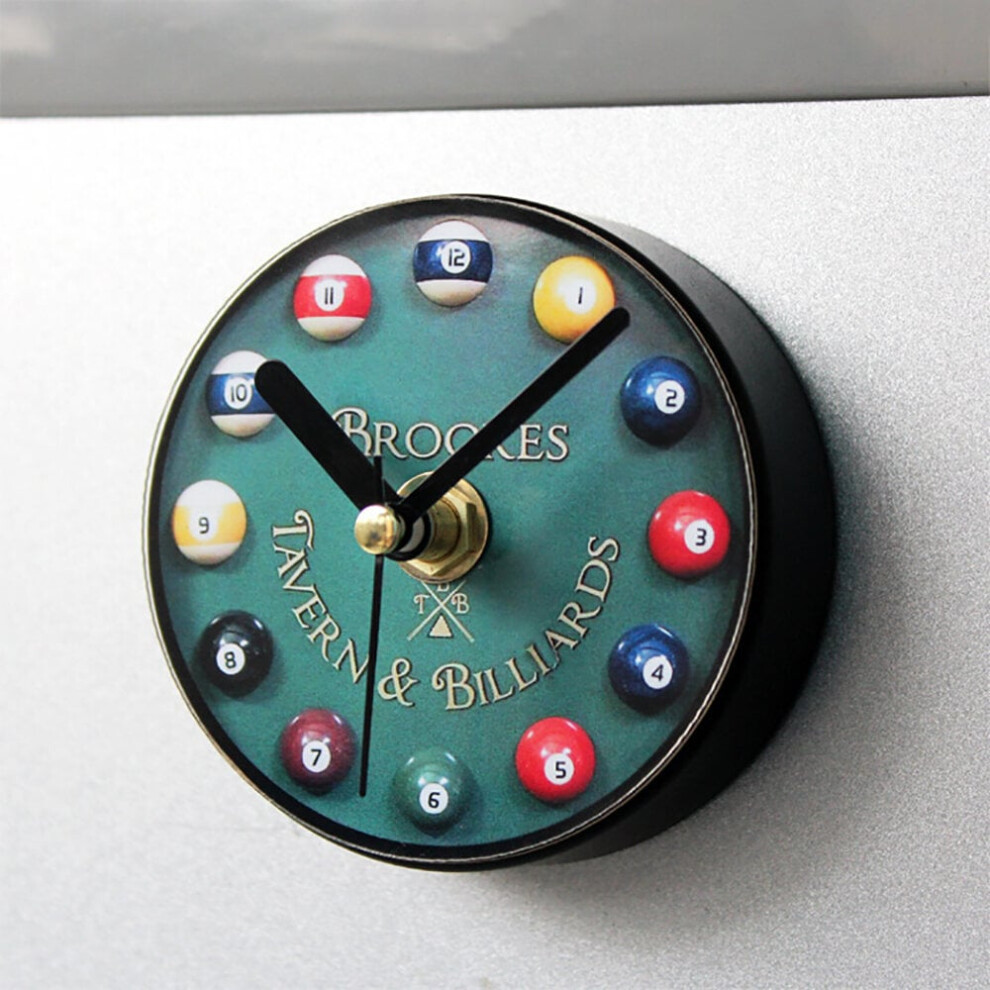 Aimant de réfrigérateur rétro en 3 pièces, horloge murale de billard