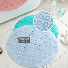 Tappetino doccia rotondo, tappetino da bagno in PVC, inserto per piatto doccia antiscivolo con ventose, tappetino