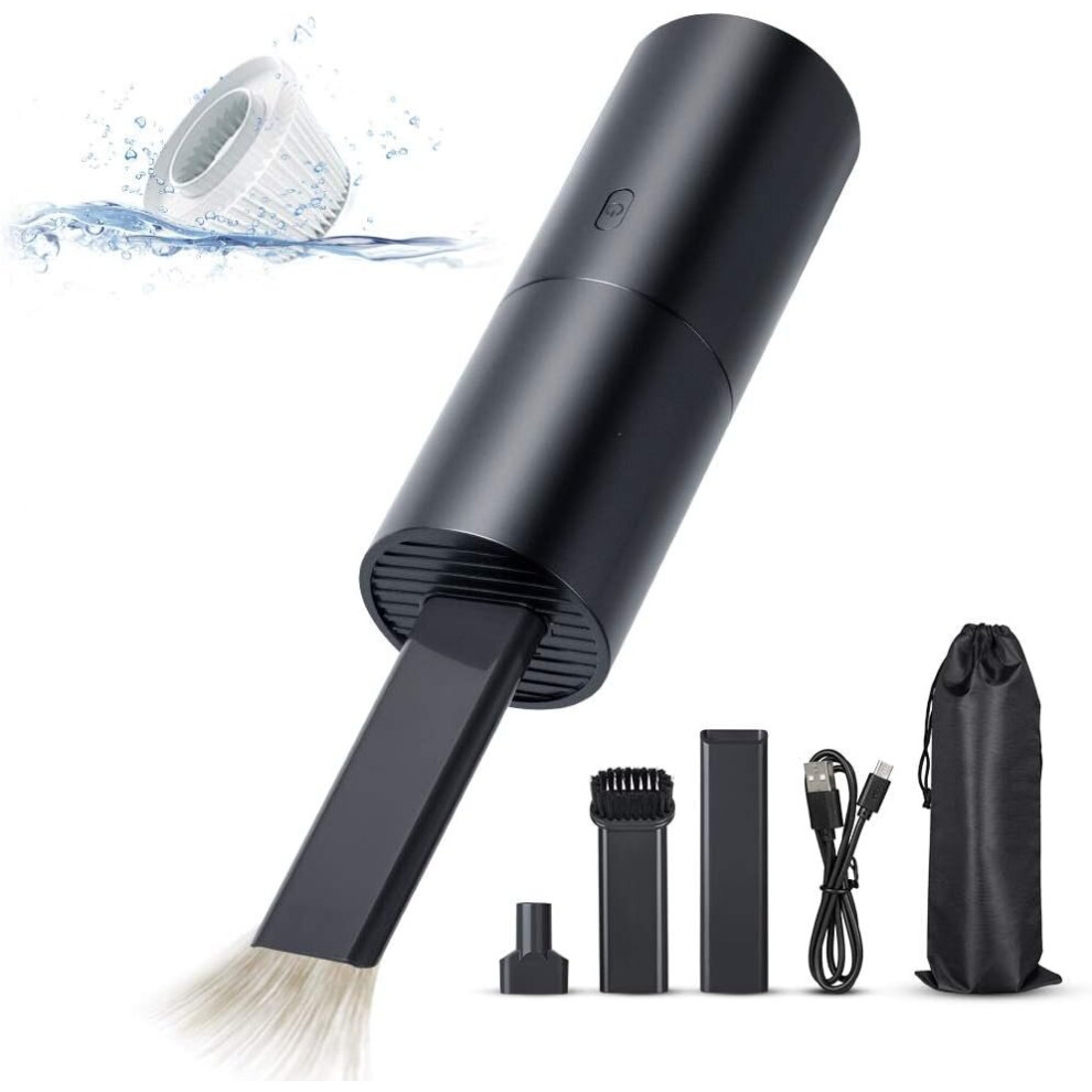 Mini aspirateur portable sans fil, rechargeable par USB, puissant souffleur d'aspiration 2 en 1