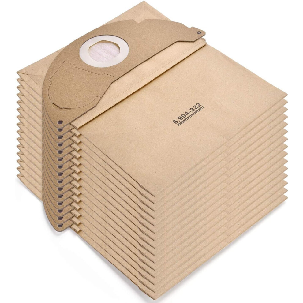 15 sacs d'aspirateur pour aspirateur eau et poussière Karcher WD2 MV2 6.904-322.0 WD 2.200 WD2250 A2004 A2054