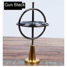 (Gun Black) Gyro Gravity Science Educacional Metal Dedo Giroscópio Equilíbrio Pressão Aliviar Brinquedo