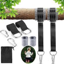 Correas para hamaca, correas resistentes para colgar, anillos en D, máx. 550 kg (2 x 150 cm) Dos