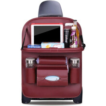 Soportes para coche, alfombrillas protectoras de cuero sintético de lujo para asiento trasero con soporte plegable