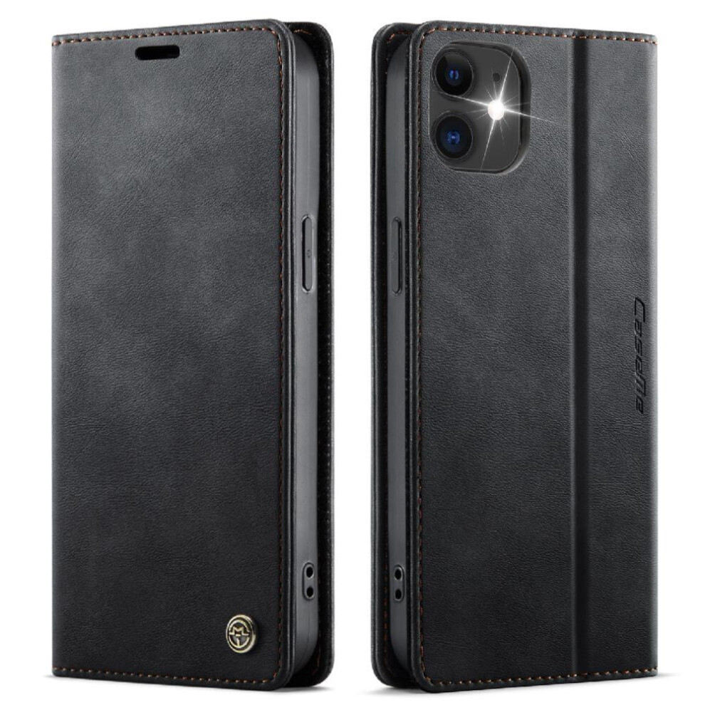 (Black) Retro Leather Wallet Case For Iphone 12 Rfid Blocking Adjustable Kickstand Shockproof Protection Black 764563549566