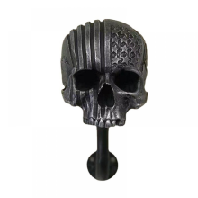 Motorrad-Helmhalter mit Totenkopf-Motiv, Helmhalter mit Totenkopf-Motiv, Helmhalter mit Motorradhaken (Farbe: A, Größe: S) – QT TVB TN