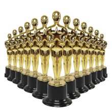 24er-Pack Gold Star Award-Trophäen aus Kunststoff, Statuette für Partygeschenke, Schulpreise, Spielpreise, Partygeschenke