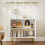 Homcom (White) HOMCOM Storage Cabinet, Sideboard with Adjustable Shelf 6