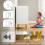 Homcom (White) HOMCOM Storage Cabinet, Sideboard with Adjustable Shelf 7