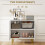 Homcom (White) HOMCOM Storage Cabinet, Sideboard with Adjustable Shelf 5