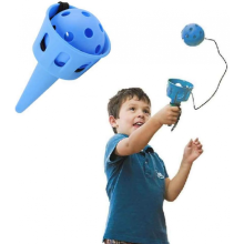 Lancer et attraper - Balles et gobelets amusants - Kendama à balle souple pour débutants - Excellent jouet de motricité - Lot de 2, rouge et bleu