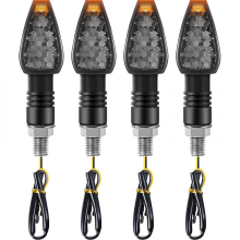 Lot de 4 clignotants pour moto, 14 LED, 12 V
