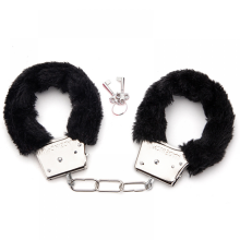 Menottes en métal (noires) avec 2 clés pour jeu de rôle policier cosplay