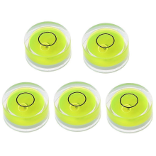 (18 x 9 mm) 5 pièces Petit niveau à bulle rond Mini niveau à bulle circulaire Inclinomètres pour machines à laver Facile à utiliser 18 x 9 mm