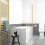 NES Home Nes Home 1700mm Round Bath with Legs and Brushed Brass Frame Square Bath Screen 3