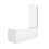 NES Home Nes Home 1700mm Round Bath with Legs and Brushed Brass Frame Square Bath Screen 6