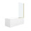 NES Home Nes Home 1700mm Square Bath with Legs and Brushed Brass Frame Square Bath Screen 6