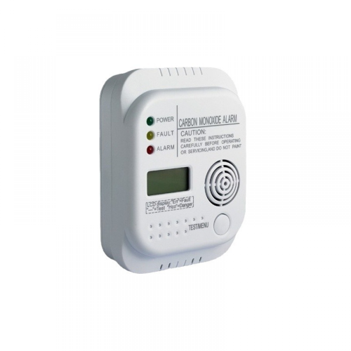 Koolmonoxidedetector, op batterijen, gasdetector met display en temperatuurmeter