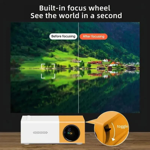 Μίνι προβολέας LED HD 1080P, οικιακός προβολέας πολυμέσων 400 Lumen, μικροπροβολέας LED 320 1