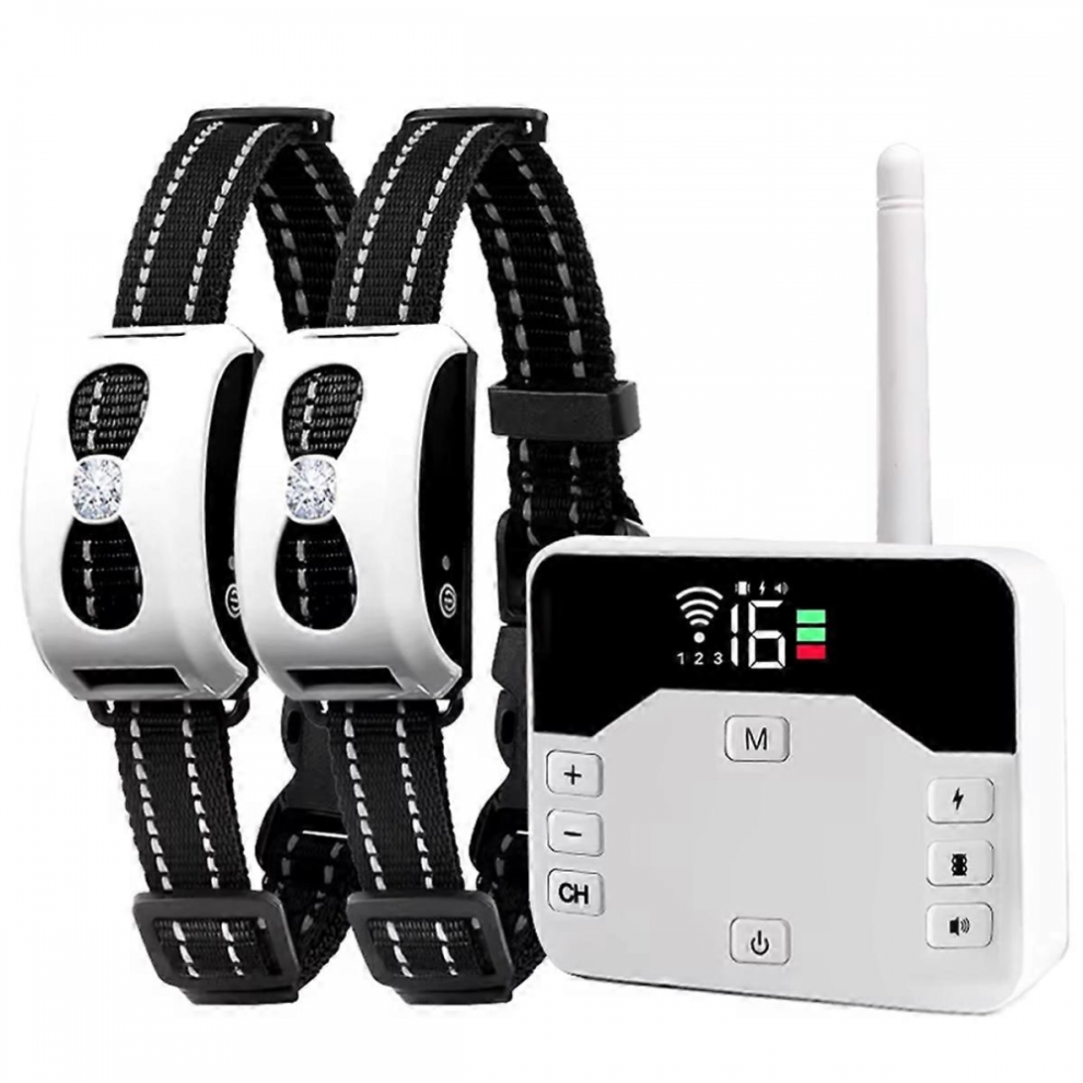 Drahtloses elektronisches Hundezaunsystem und Ferntrainingshalsband,B