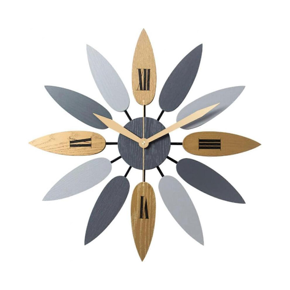 Modern Design Wall Clock Giant Wall Clock 52cm Leaf Shape Wall Clock Elegant Wall Clock Colorful Vintage Kitchen Wall Clock