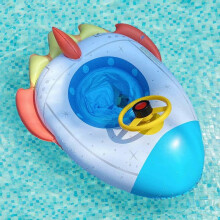 Baby Floats for Pool, Swimming Floats Baby Inflatable Floats with Steering Wheel and Horn Water Gun