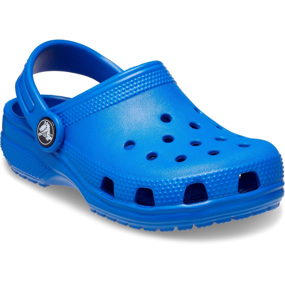 (Blue, 4 (Adults')) Crocs Toddler Classic Thermoplastic Blue Bolt Loafers