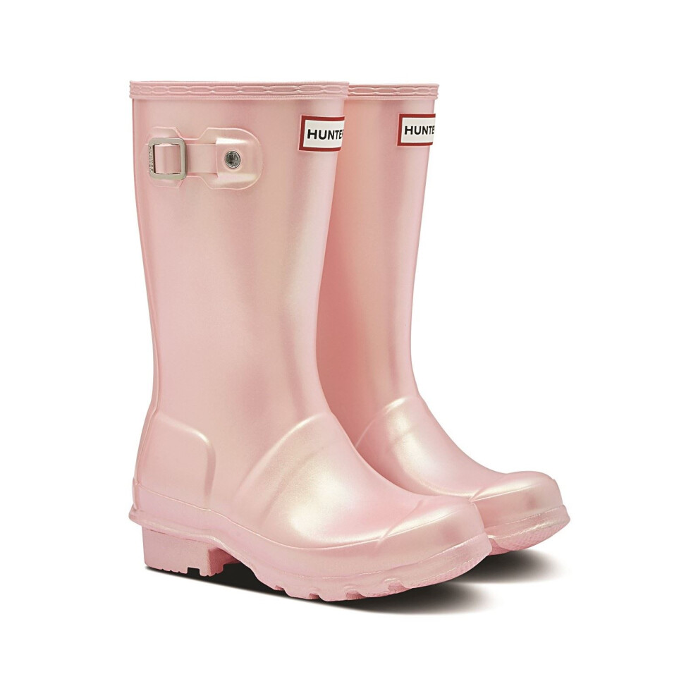 Hunter (, 12 (Adults')) Original Nebula Rubber Bella Wellington Boots Pink