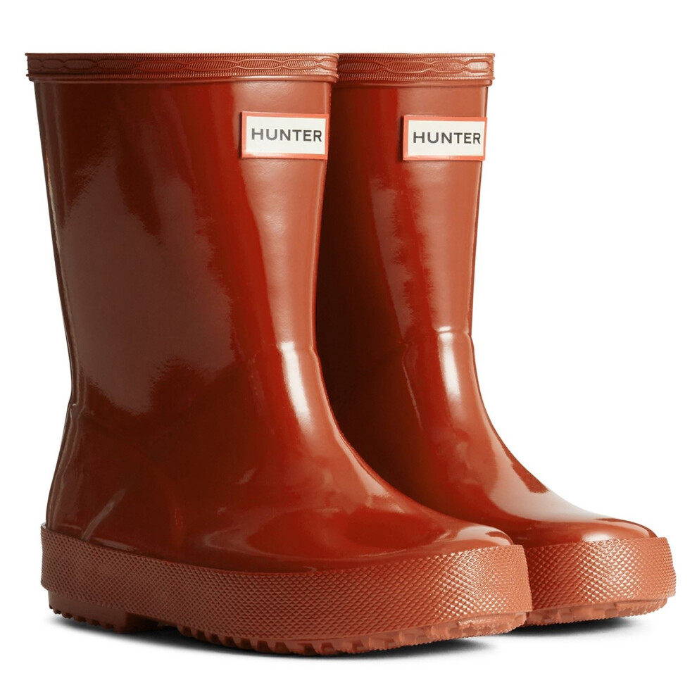 (Red, 5 (Adults')) Hunter Kids First (Gloss) Rubber Military Red Wellington Boots