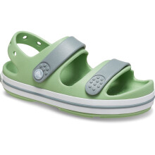 (Green, 3 (Adults')) Crocs Crocband Play Thermoplastic Fair Green/Dusty Green Sandals