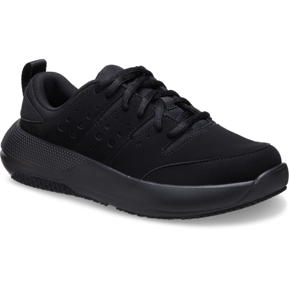 (Black, 4 (Adults')) Crocs On the Clock Polyurethane Women's Triple Black Trainers