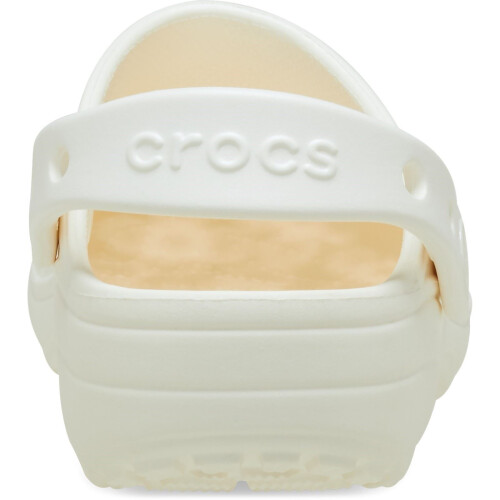 Crocs (White, 3 (Adults')) Crocs Classic Floral Cut Out Thermoplastic Chalk Clogs 1