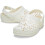 Crocs (White, 8 (Adults')) Crocs Classic Floral Cut Out Thermoplastic Chalk Clogs 3