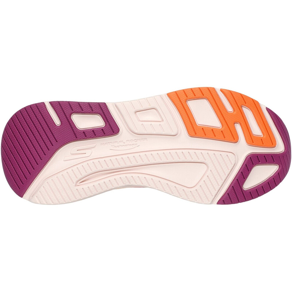(Red, 4 (Adults')) Skechers Performance Max Cushioning Elite 2.0 Alaura Textile Women's Raspberry Trainers