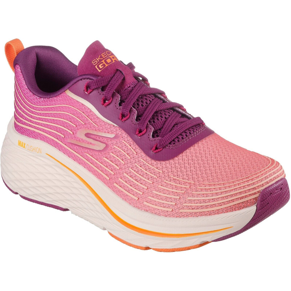 (Red, 3 (Adults')) Skechers Performance Max Cushioning Elite 2.0 Alaura Textile Women's Raspberry Trainers