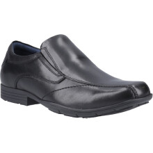 (Black, 6 (Adults')) Pod Dundee Leather Men's Black Slip-On Shoes