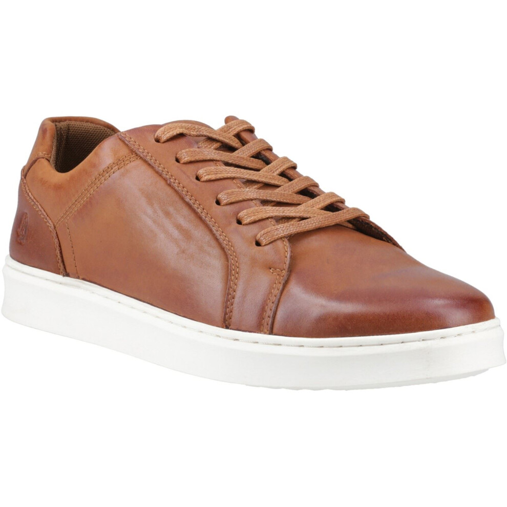 Hush Puppies (Brown, 10 (Adults')) Madden Leather Men's Tan Trainers
