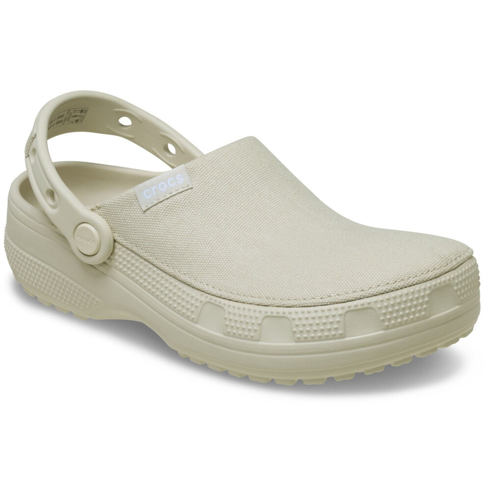 (White, 3 (Adults')) Crocs Classic Crafted Cotton Stucco Clogs