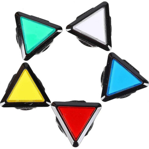 5 Arcade Buttons Triangular LED Lighted Pushbutton Switches for Arcade Slot Machine Games 1