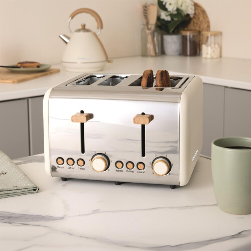 Hamilton Beach Hamilton Beach, Scandi Toaster, 4 Slice, Matte Cream, HBT02MC 1