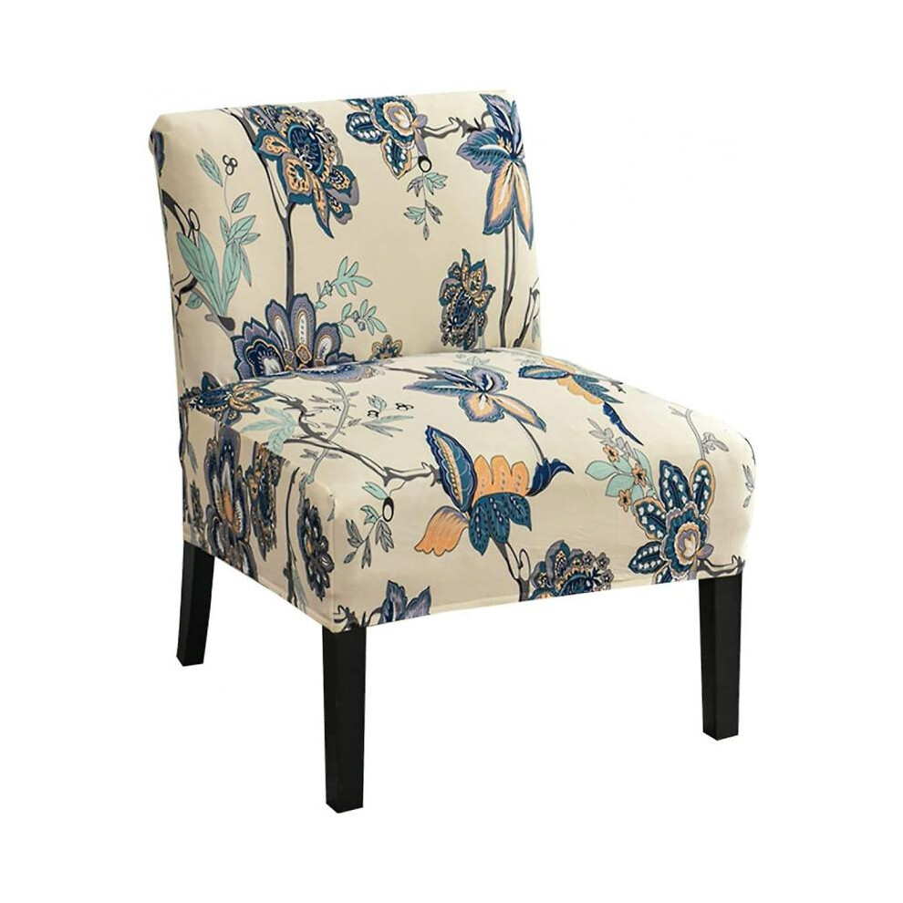 (1 Piece)Printed Armless Chair Slipcover Stretch Armless Accent Chair Covers Removable Accent Slipper Chair Cover For Armless Accent Chair,19