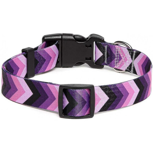 Adjustable Nylon Dog Collar with Patterns, Soft Comfy Pet Collar for Small Medium Large Dogs (S, Arrow) 1