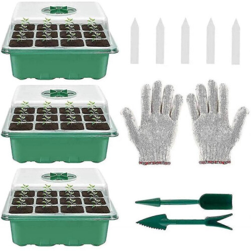 Plant Seed Grows Box Seed Starter Kits with Gloves Label Stickers Shovel